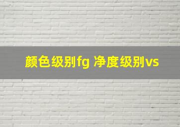 颜色级别fg 净度级别vs